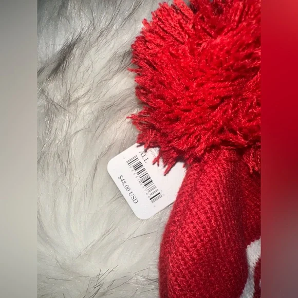 NWT Free People Movement Apres Ski Team Pom Beanie In Cherry - Picture 5 of 7